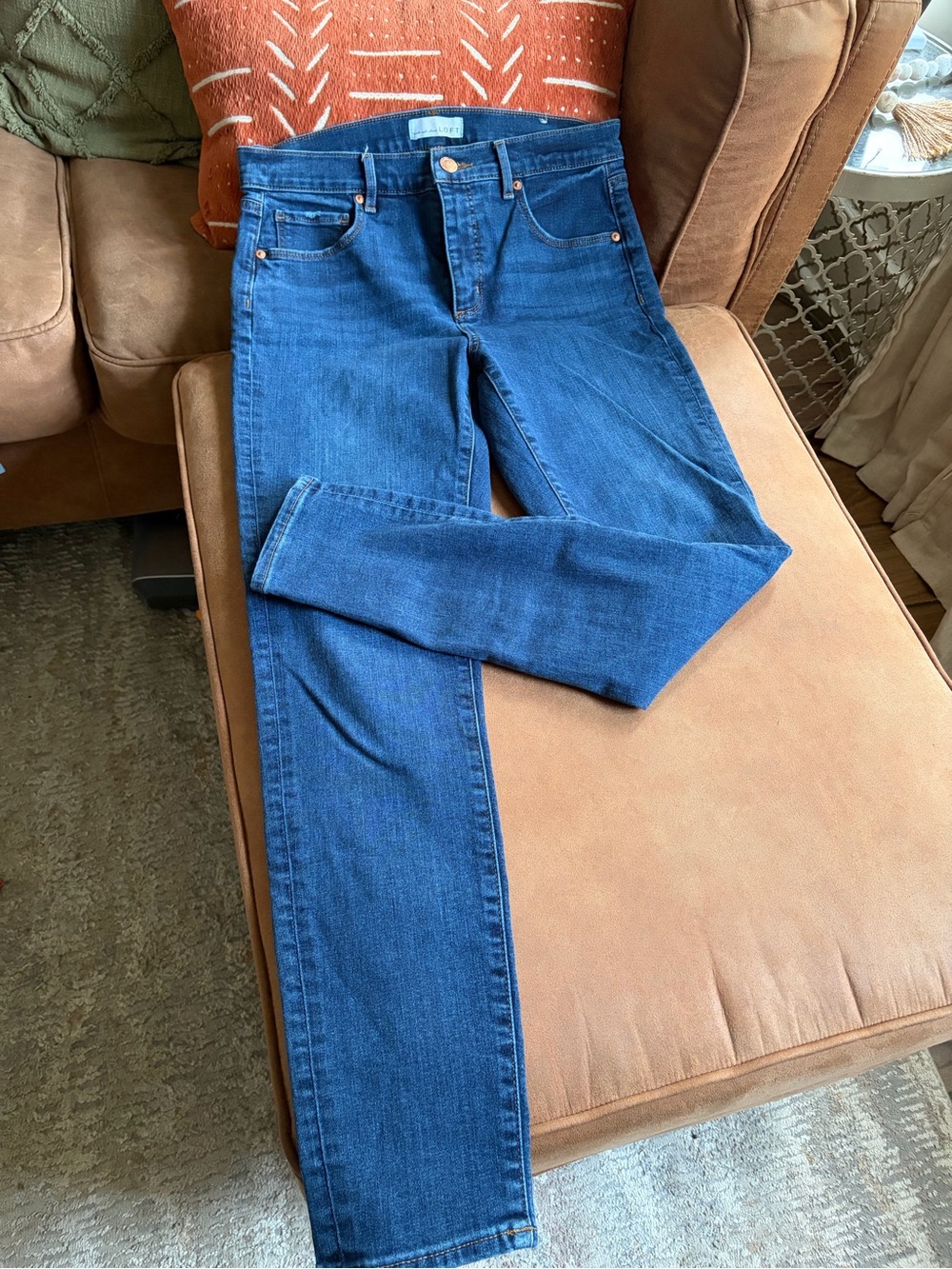 LOFT Women's Skinny Jeans Blue Denim Size 10